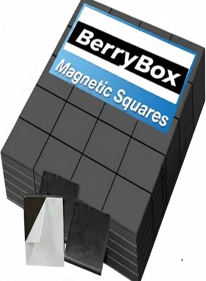 BerryBox Magnets with Self Adhesive | Flexible Sticky Magnets | Magnetic Stickers Tapes Peel Sticky Magnet (30, 1x1 inch) - Image 1